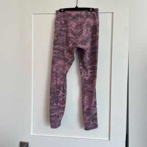 Pink Lululemon align camo pants on size 6. Great condition